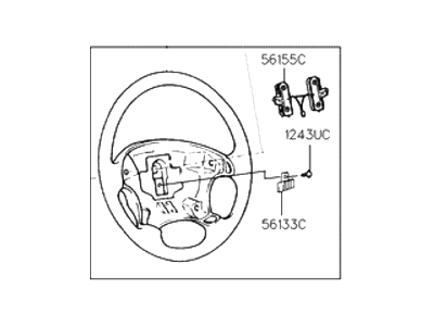 1996 Hyundai Tiburon Steering Wheel - 56100-29600