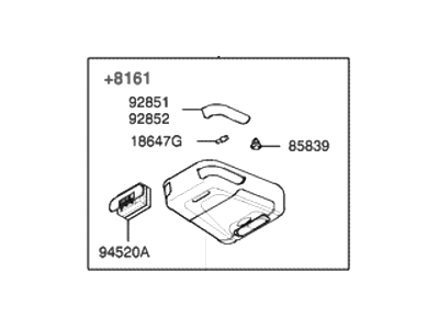 Hyundai 92800-26300-BU Overhead Multi Console Lamp Assembly