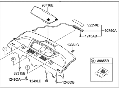 Hyundai 85610-4R040-HZ Trim Assembly-Package Tray