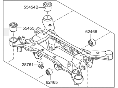 2008 Hyundai Genesis Coupe Rear Crossmember - 55405-2M150