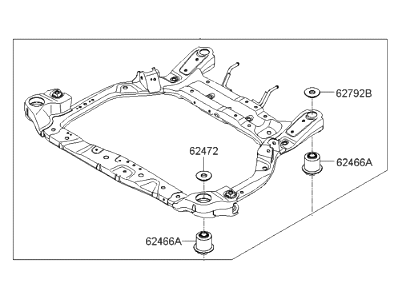 2006 Hyundai Accent Front Cross-Member - 62400-1G000