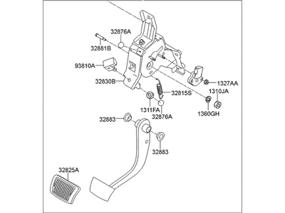 Hyundai 32800-4W100 Pedal Assembly-Brake