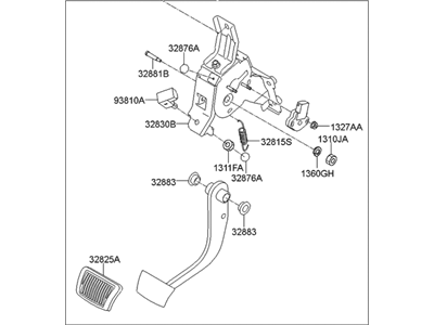 2015 Hyundai Tucson Brake Pedal - 32800-4W100