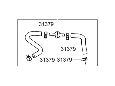 Hyundai 59130-3X200 Hose Assembly-Brake Booster Vacuum