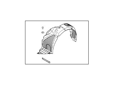 Hyundai 86811-2V800 Front Wheel Guard Assembly,Left