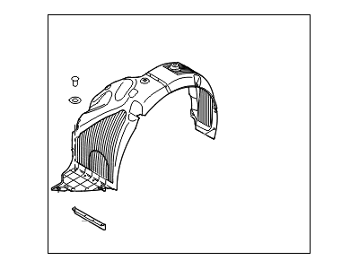 Hyundai 86812-2V000 Front Wheel Guard Assembly,Right