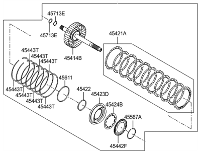 Hyundai 45410-3B201 Clutch Assembly-35R