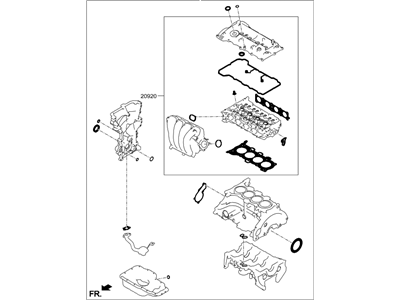 Hyundai 20910-2EU13 Gasket Kit-Engine Overhaul