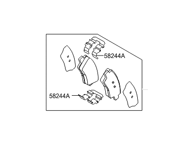 Hyundai 58302-A5B30 Rear Disc Brake Pad Kit