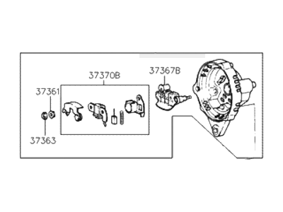 1990 Hyundai Excel Alternator Case Kit - 37360-24511