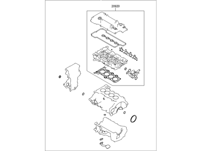 Hyundai 20910-2BK02 Gasket Kit-Engine Overhaul