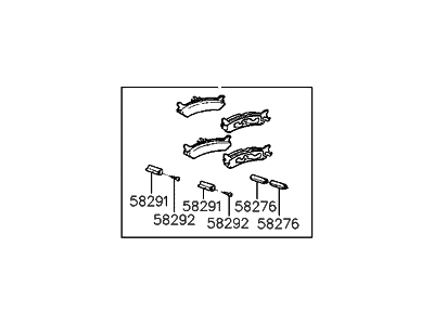 Hyundai 58201-33A01 Rear Disc Brake Pad Kit