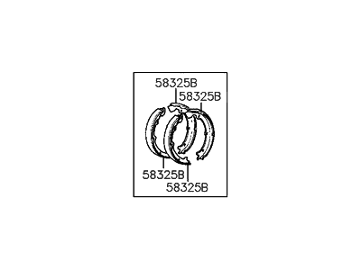 1993 Hyundai Sonata Parking Brake Shoe - 58305-33B00