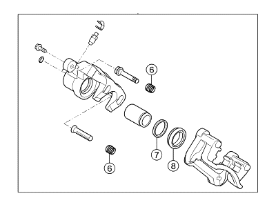 Hyundai Elantra Touring Brake Caliper - 58311-2LA00