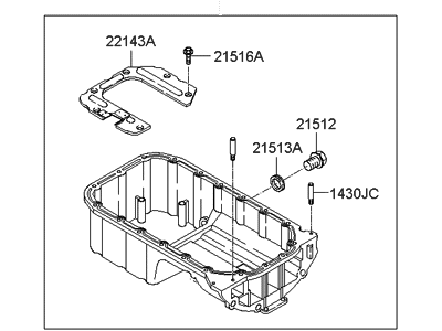 Hyundai 21520-23700 Pan Assembly-Engine Oil