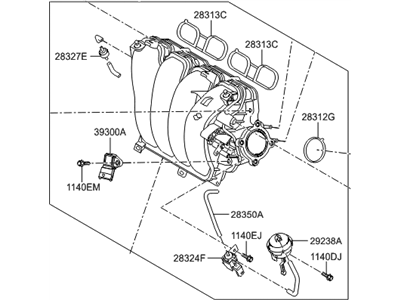 2014 Hyundai Elantra GT Intake Manifold - 28310-2E000