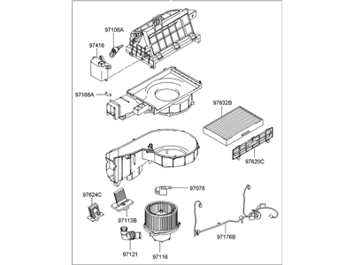 Hyundai 97106-2D000 Blower Unit