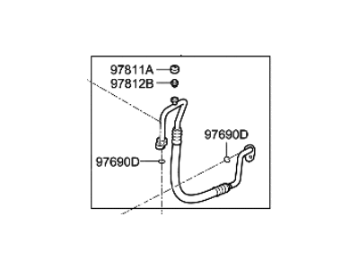 Hyundai Genesis G90 A/C Hose - 97762-D2550