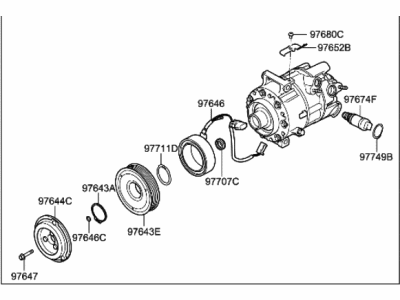 Hyundai Genesis G90 A/C Compressor - 97701-D2550