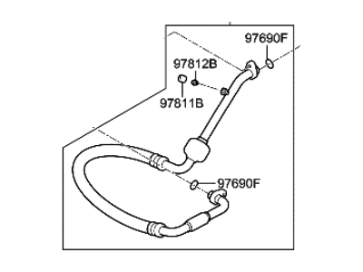 Hyundai Genesis G90 A/C Hose - 97763-D2550