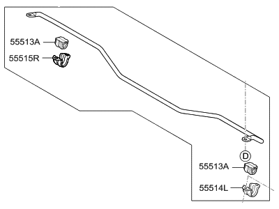 Hyundai 55510-D2170 Bar Assembly-Rear Stabilizer