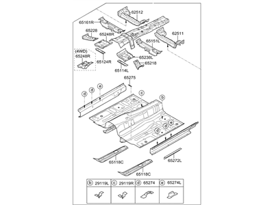 Hyundai Genesis G90 Floor Pan - 65100-D2000
