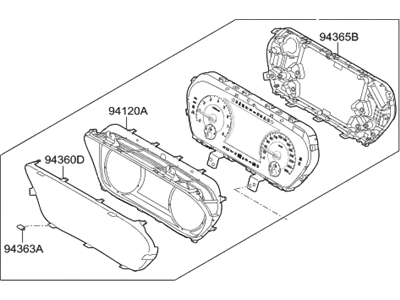 Hyundai 94021-D2020 Cluster Assembly-Instrument