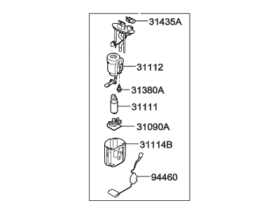 Hyundai 31110-2T600 Complete-Fuel Pump