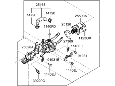 Hyundai 25600-3L252 Control Assembly-Coolant Temperature