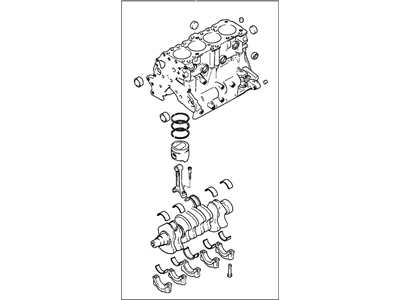 Hyundai 21102-33B10 Engine Assembly-Short