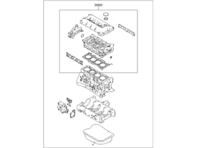 Hyundai 20910-2GP00 Gasket Kit-Engine Overhaul