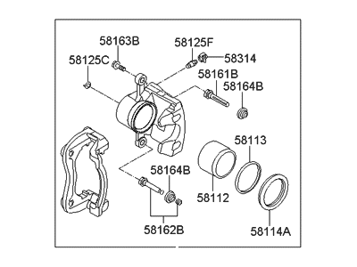 Hyundai Elantra Brake Caliper - 58180-3XA00