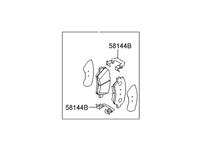 Hyundai 58101-3XA10 Front Disc Brake Pad Kit