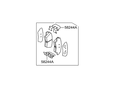 Hyundai S5830-23XA3-0 Car Care Rear Disc Brak Pad Kit