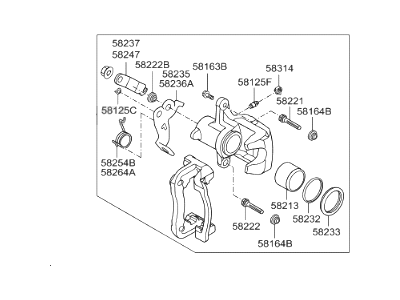 2011 Hyundai Elantra Brake Caliper - 58310-3XA30