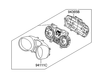 Hyundai 94011-3X050 Cluster Assembly-Instrument