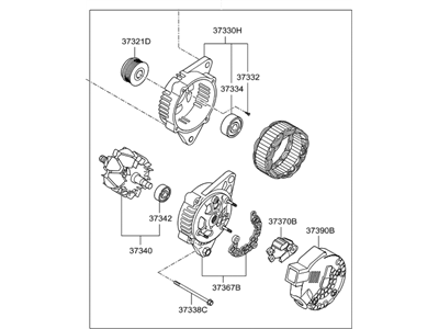 Hyundai 37300-2E821 Alternator Assembly