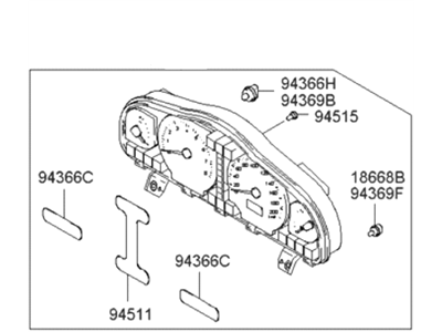 Hyundai Santa Fe Instrument Cluster - 94210-26060