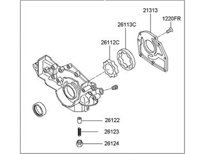 Hyundai 21310-37100 Case Assembly-Oil Pump