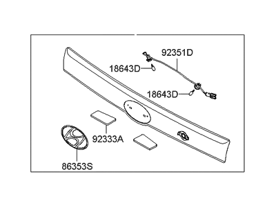 Hyundai 92501-4J010 Lamp Assembly-License