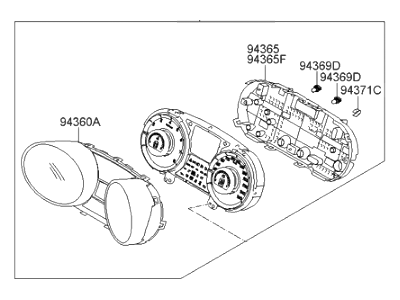 Genuine Hyundai 94031-2M020 Instrument Cluster Assembly Genuine Hyundai 94031-2M020 Instrument Cluster Assembly