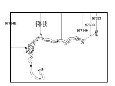 Hyundai 97763-2B250 Hose-Cooler Line Suction