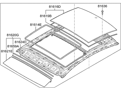 2016 Hyundai Sonata Hybrid Sunroof - 81610-C1000