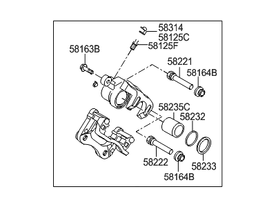 2015 Hyundai Azera Brake Caliper - 58311-3VA50