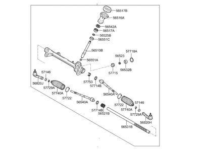 Hyundai Elantra GT Rack And Pinion - 56500-F2300
