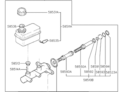 Hyundai Brake Master Cylinder - 58510-34130