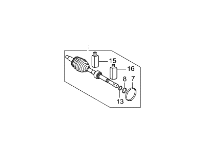 2014 Hyundai Azera CV Joint - 49580-3V550