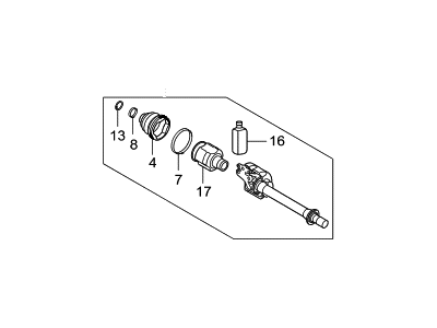 Hyundai Azera CV Joint Boot - 49582-3V550