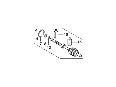 Hyundai 49580-3V500 Joint & Shaft Kit-Front Axle W