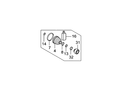 Hyundai 49584-3V510 Damper Kit-Front Axle Dynamic,LH